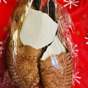 Women's Brown Woven Loafers